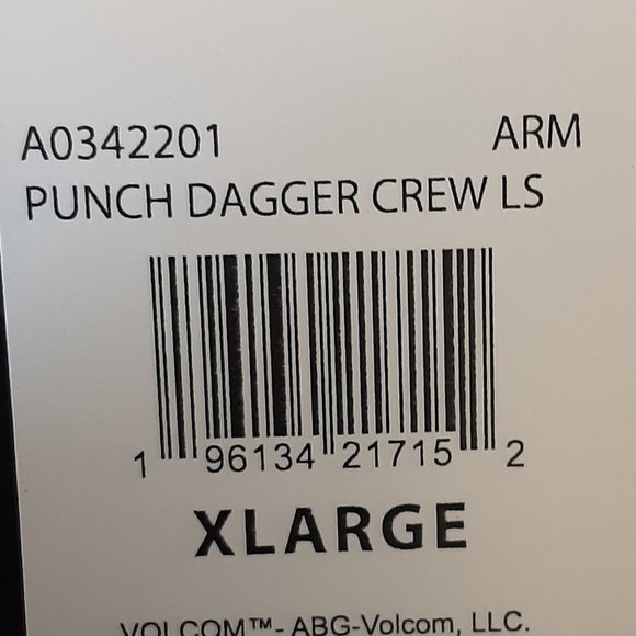 Volcom Punch Dagger Crew Long Sleeve Shirt Army New! Size XL - Picture 14 of 15